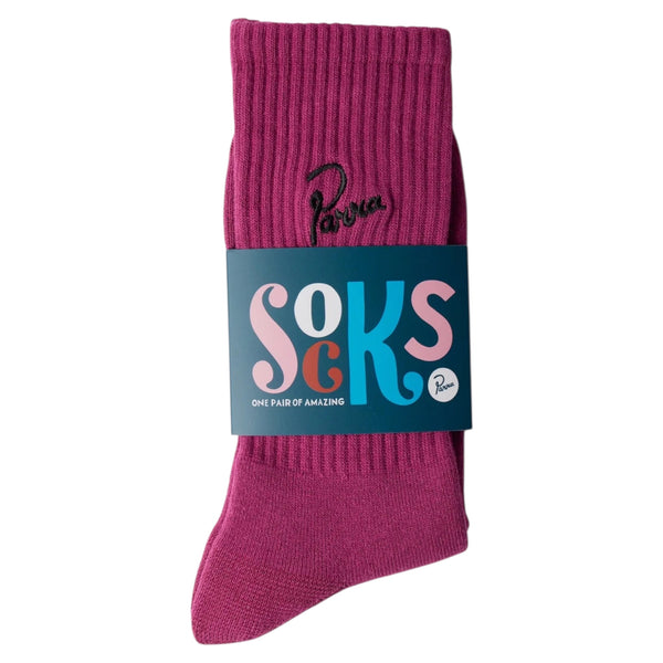 Parra Signature Crew Sock (dark magenta)