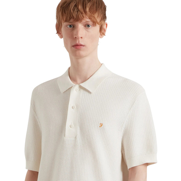 Farah Thornley Knit Polo (ecru)