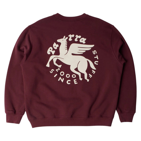 Parra Gasoline Crew (dark burgundy)