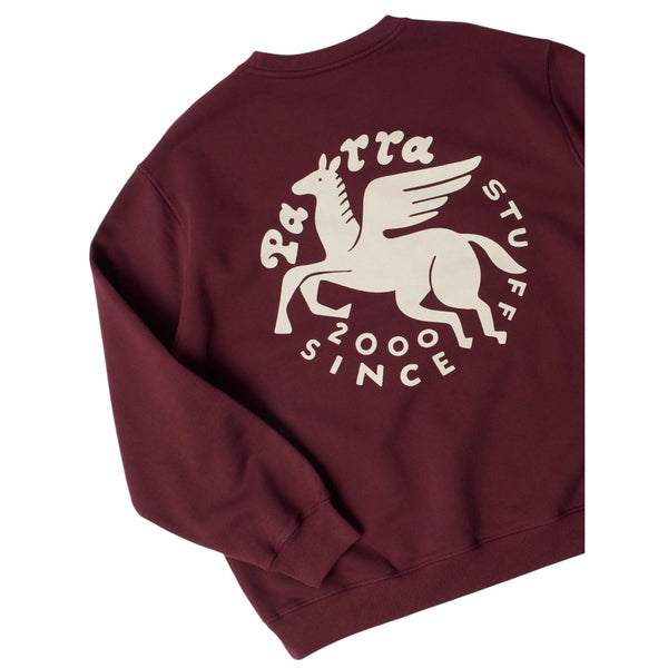 Parra Gasoline Crew (dark burgundy)