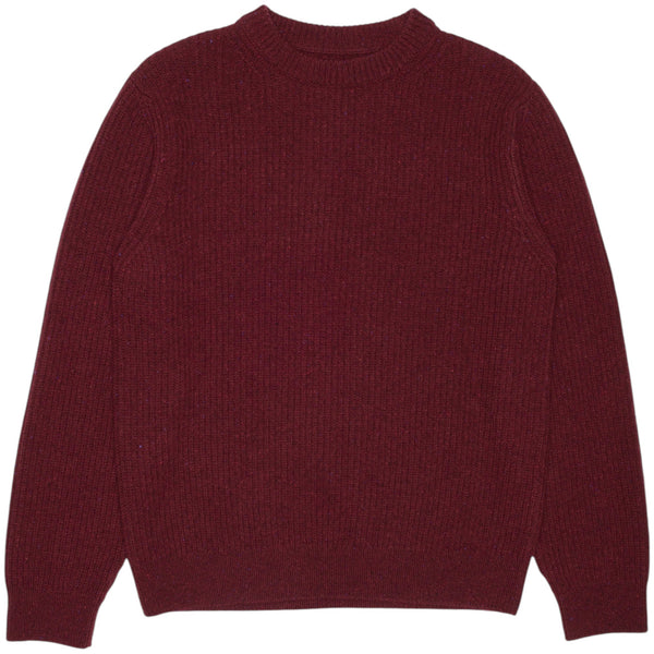 Nudie August Rib Wool Sweater (burgundy)