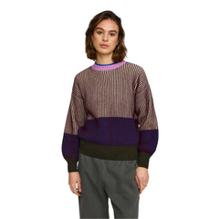 Selfhood 66110 Rib Block Knit (burgundy)