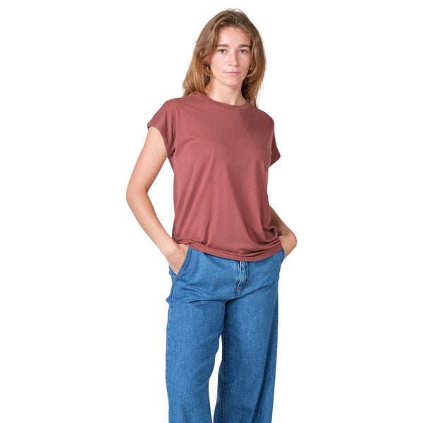 Klitmøller W Sigrid Tee (burgundy)