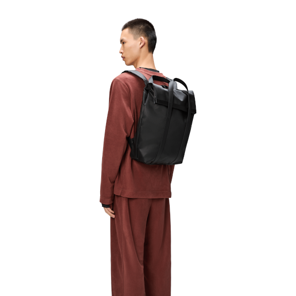 Rains 2 Way Tote Backpack (black grain)