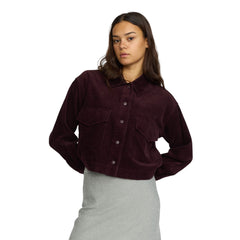 Selfhood 33100 Cropped Shirt (burgundy)