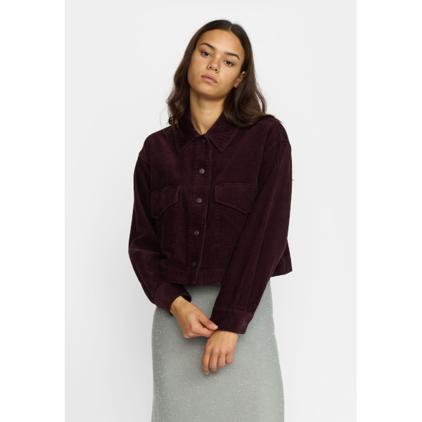 Selfhood 33100 Cropped Shirt (burgundy)