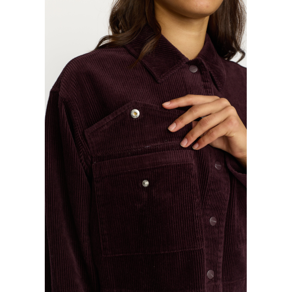 Selfhood 33100 Cropped Shirt (burgundy)