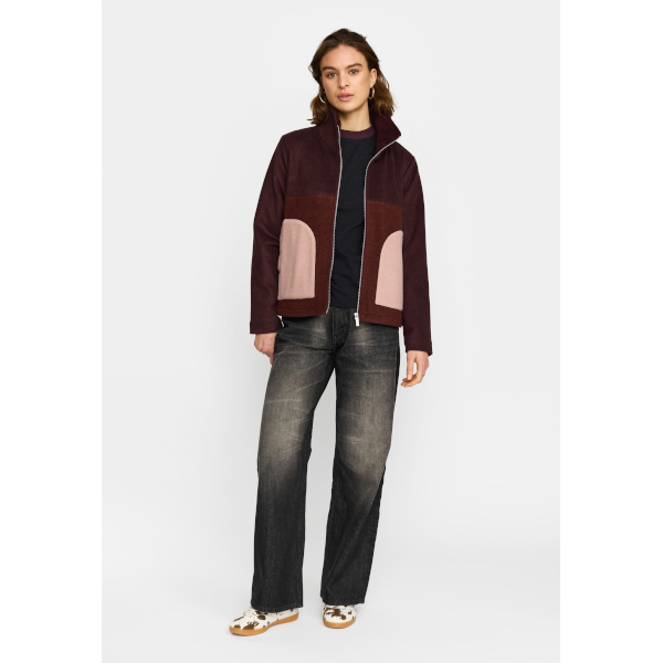 Selfhood 77377 Block Jacket (burgundy)