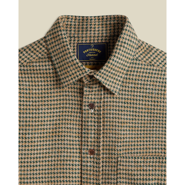 Portuguese Flannel Abstract Pied Poule (green)
