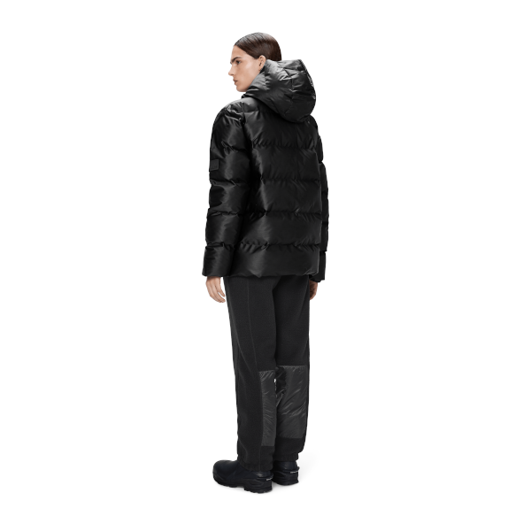 Rains Alta Puffer Jacket (black grain)