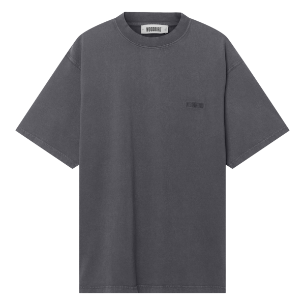 Woodbird Baine Washed T-Shirt (washed slate blue)