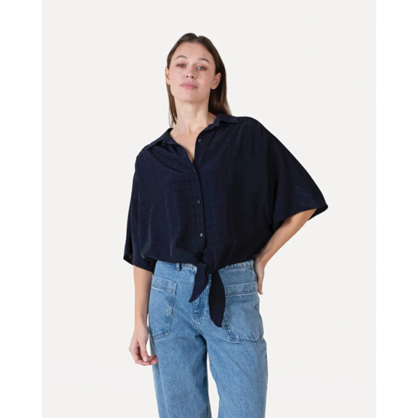 Another Label Bathylle Check Shirt (night sky)