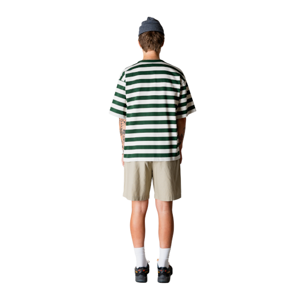 Woodbird Beam Stripe T-Shirt (pine green)