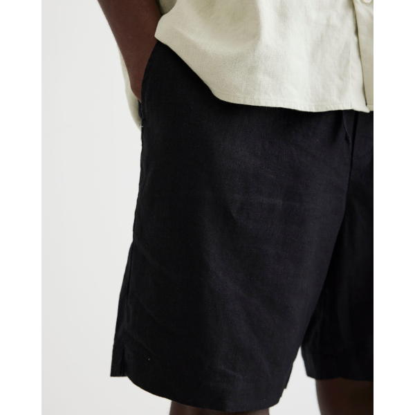 Woodbird Bommy Linen Short (black)