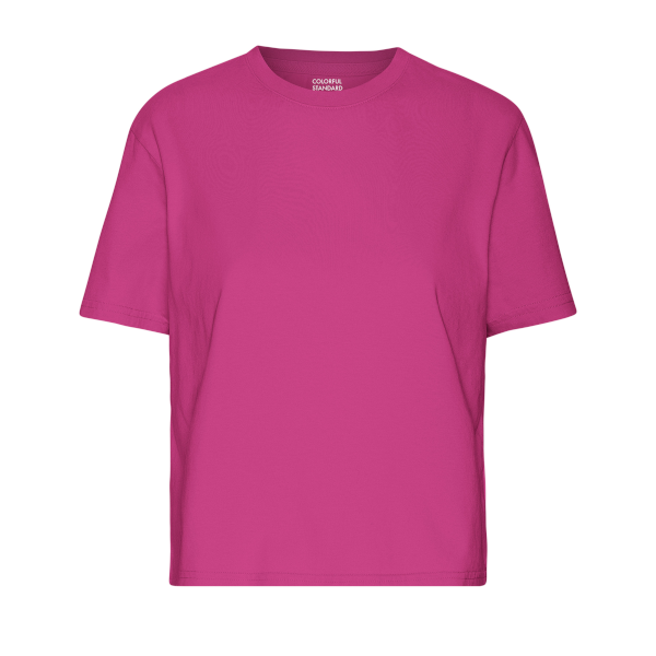 Colorful Standard W Organic Boxy Crop T-Shirt (magenta blaze)