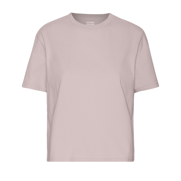 Colorful Standard W Organic Boxy Crop T-Shirt (faded pink)