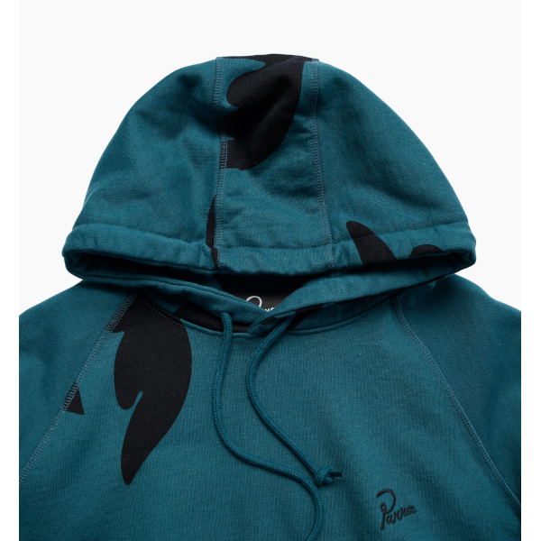 Parra Clipped Wings Hood (deep sea green)