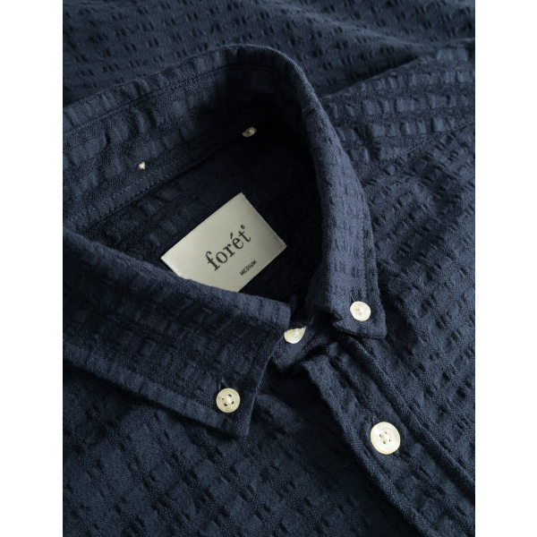 Forét Dawn Jacquard Shirt (navy)