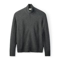 Forét Delta Wool Zip Jacket (dark grey melange)