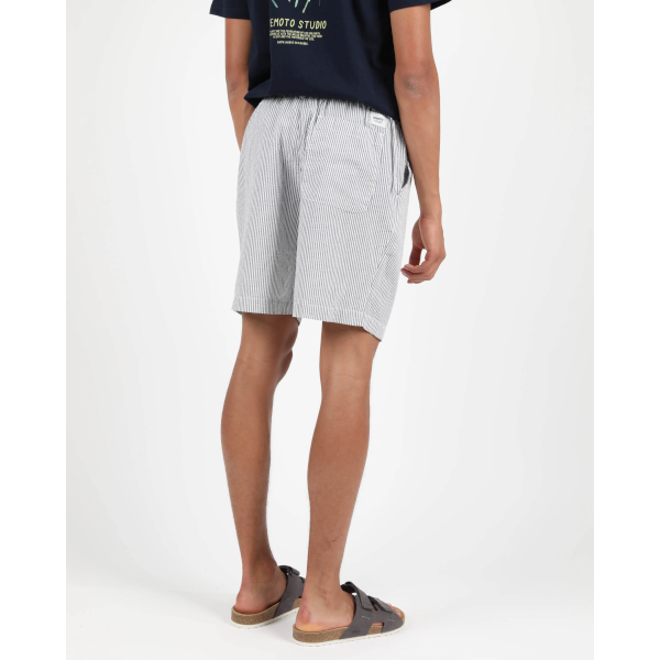 Wemoto Devon Seersucker Short (navy blue)