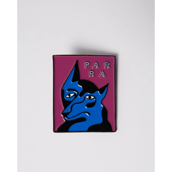 Parra Dogface Enamel Pin (magenta)