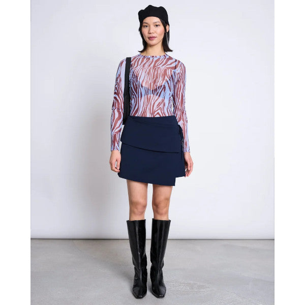 Jan N June Dora Mesh Longsleeve (blue zebra print)