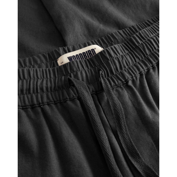 Woodbird Eik Linen Pant (black)