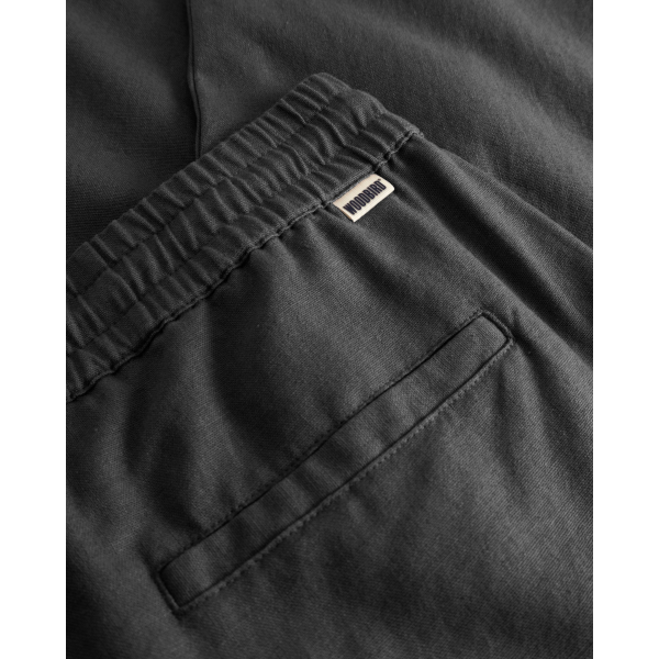 Woodbird Eik Linen Pant (black)