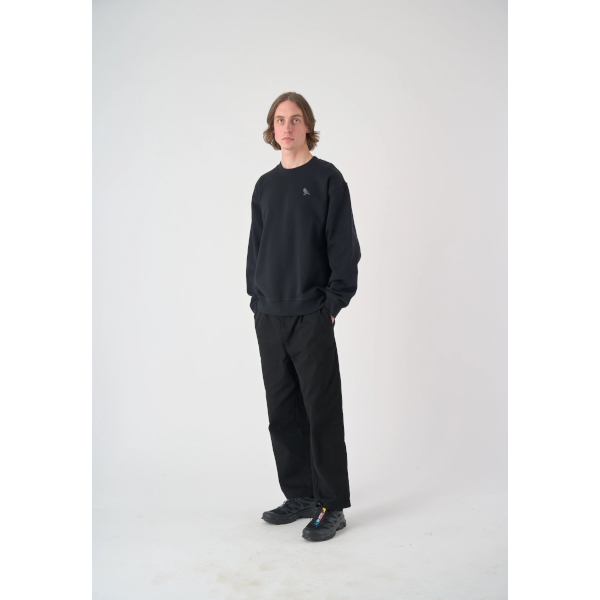 Cleptomanicx Embro Gull Boxy Crewneck (black)