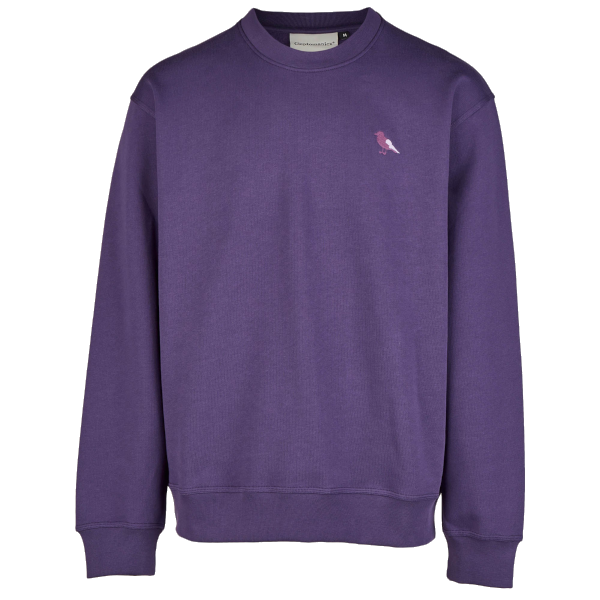 Cleptomanicx Embro Gull Boxy Crewneck (gothic grape)