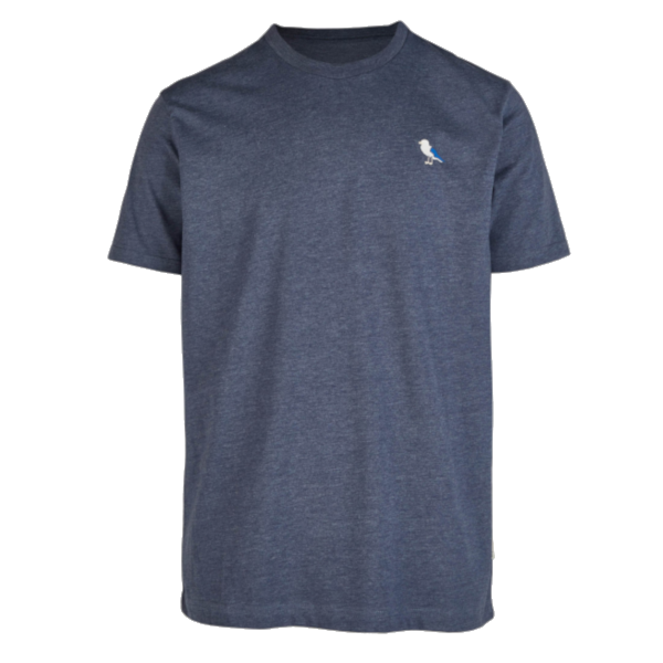 Cleptomanicx Embro Gull Basic Tee (heather estate blue)