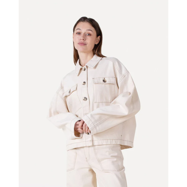 Another Label Enora Natural Denim Jacket (off-white)