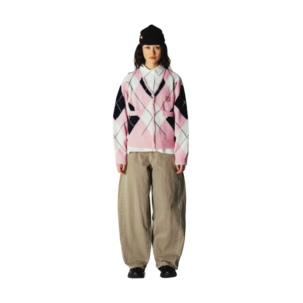 Woodbird W Fen Argyle Cardigan (dusty violet/navy)
