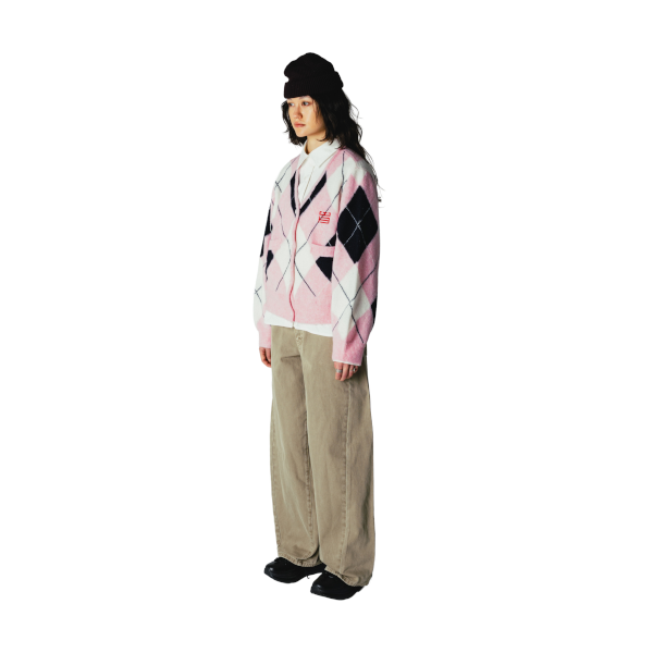 Woodbird W Fen Argyle Cardigan (dusty violet/navy)