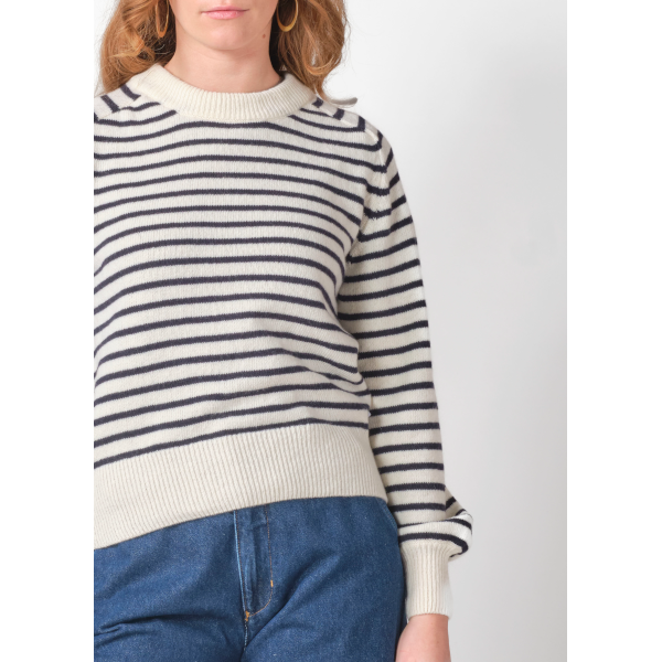 Klitmøller W Ivy Knit (cream/navy)