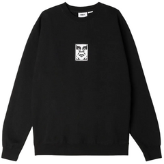 Obey Icon Extra Heavy Crewneck (black)