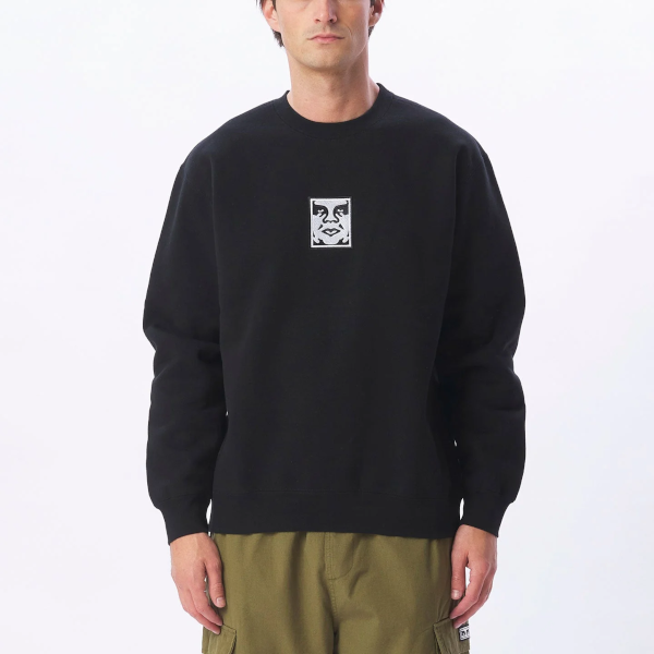 Obey Icon Extra Heavy Crewneck (black)