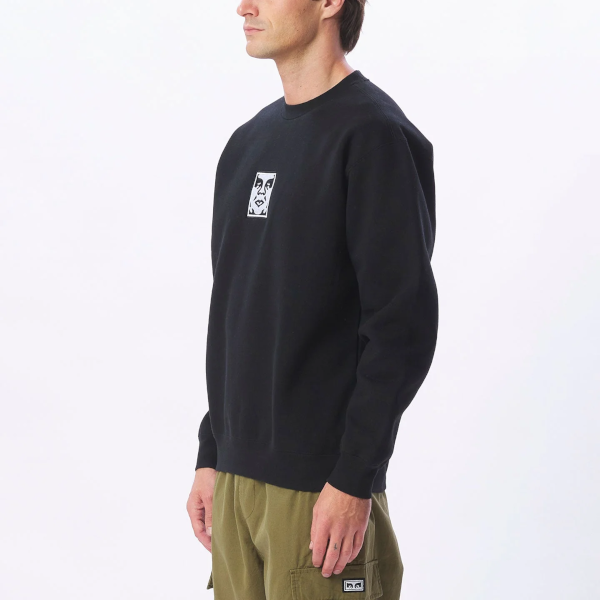 Obey Icon Extra Heavy Crewneck (black)