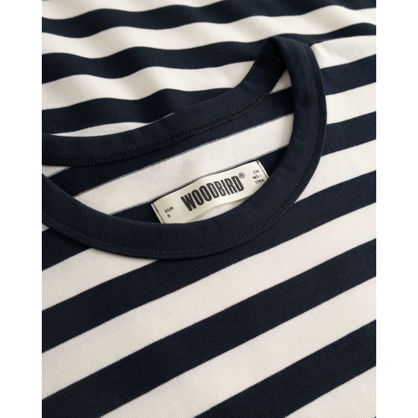 Woodbird W Joul Wide Sleeve Stripe Tee (navy-white)
