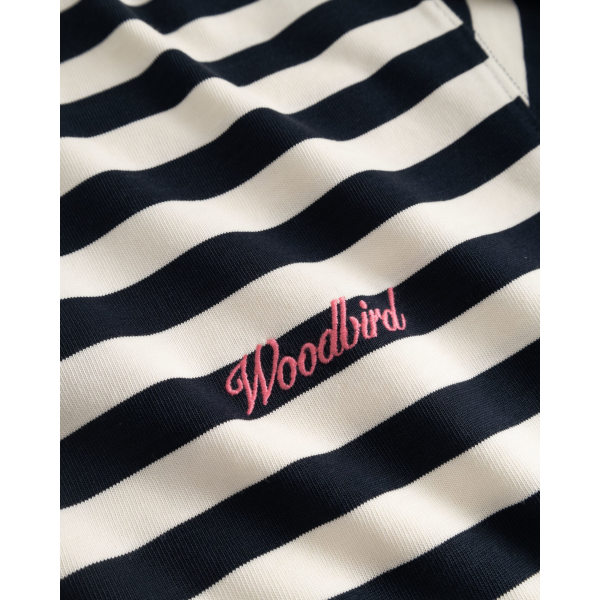 Woodbird W Joul Wide Sleeve Stripe Tee (navy-white)