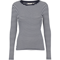 Basic Apparel Ludmilla LS Tee (sky captain/bright white)