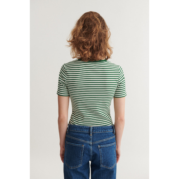 Basic Apparel Ludmilla O-Neck T-Shirt (abundant green/whisper white)