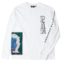 Parra Your Face LS Tee (white)