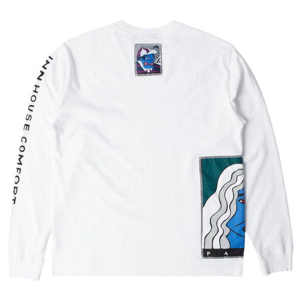 Parra Your Face LS Tee (white)