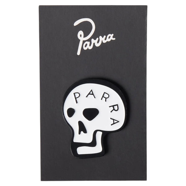Parra Skulled Enamel Pin (white)