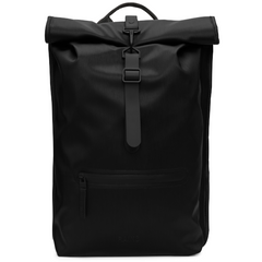 Rains Rolltop Rucksack (black grain)