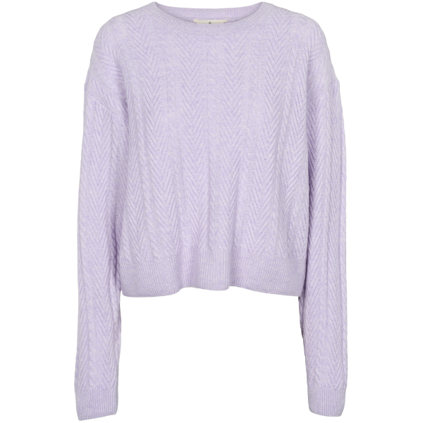 Basic Apparel Selem Cable LS (violet tulip)