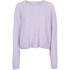 Basic Apparel Selem Cable LS (violet tulip)