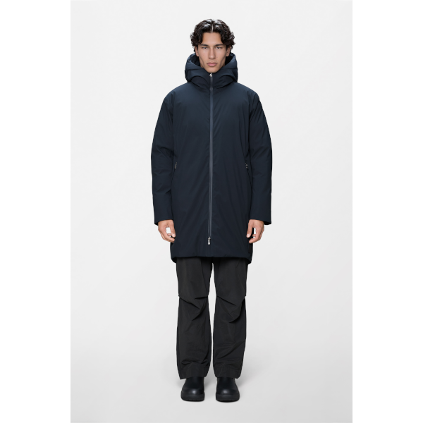 Rains Sarna Long Puffer Jacket (navy)