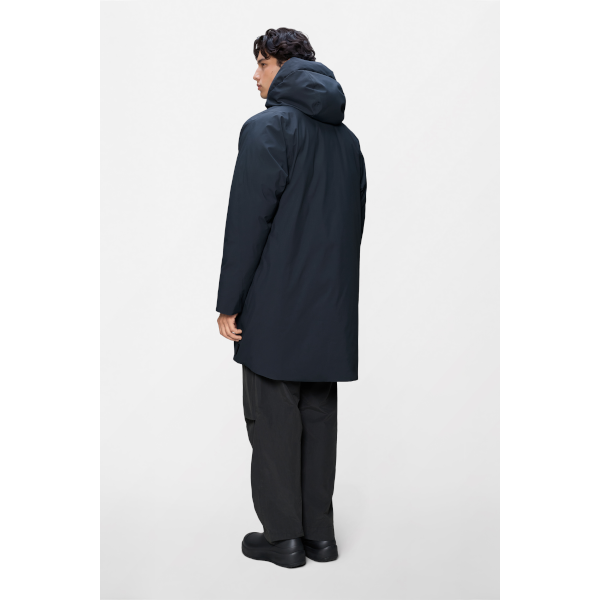 Rains Sarna Long Puffer Jacket (navy)
